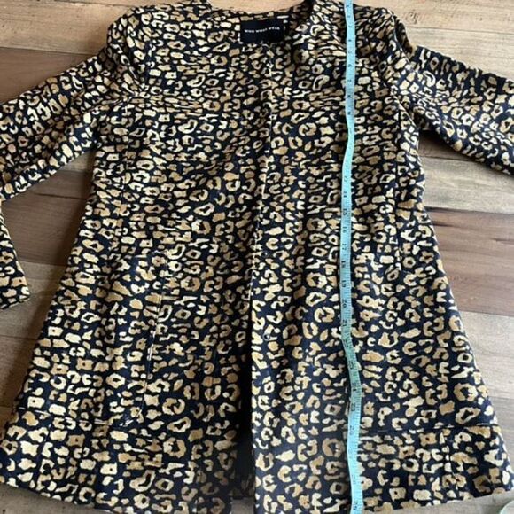 Who What Were leopard all over print long blazer jacket women's S - Picture 6 of 7